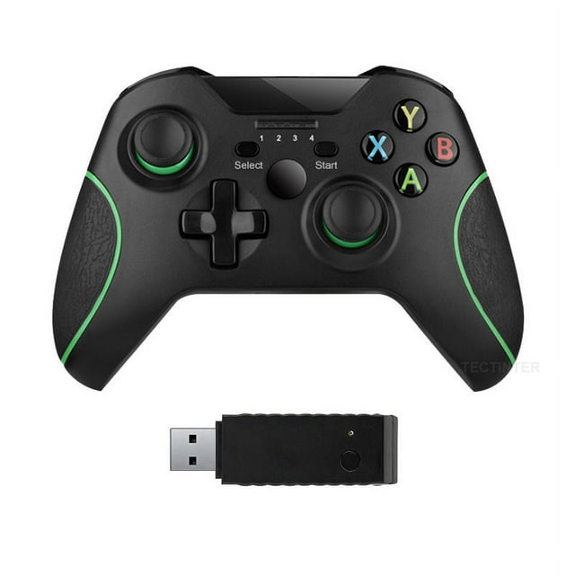 Yeacher Vente Directe d'Usine pour XBOX ONE 2,4G Noir Bord Vert Poignée Universelle Sans Fil Prise en Charge