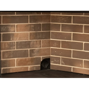 Pleasant Hearth Zero Clearance Firebox 36” Brick Panel Set for Gas Fireplaces