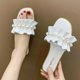 thumbnail image 5 of Amzcrzy Zapatos de mujer,Zapatos de mujer,Zapatillas de mujer, Sandalias planas con perlas para mujer, estilo playero, para vacaciones y viento Sandalias Mujer Zapatillas De Casa, 5 of 5