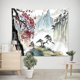 thumbnail image 3 of Tapiz japonés, tapiz de flor de cerezo, tapiz de pared de anime asiático, tapices de paisaje natural, tapiz de arte de pared estético para dormitorio, sala de estar, decoración del hogar JAMW Sencillez, 3 of 5