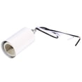 thumbnail image 2 of E14 Copper Ceramic Screw Base Round Light Bulb Lamp Socket Holder Adapter White, 2 of 2