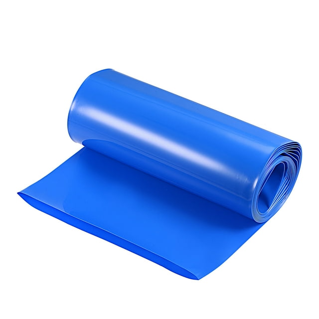 Unique Bargains Tube Rétractable en PVC Bleu 200mm Plat 10 Pieds pour Grand Pack de Batteries