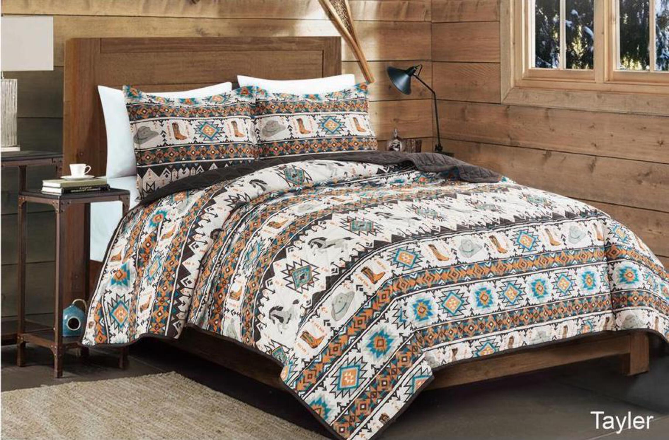 Southwestern Tayler Aztec Quilt Set 3 Piece Set