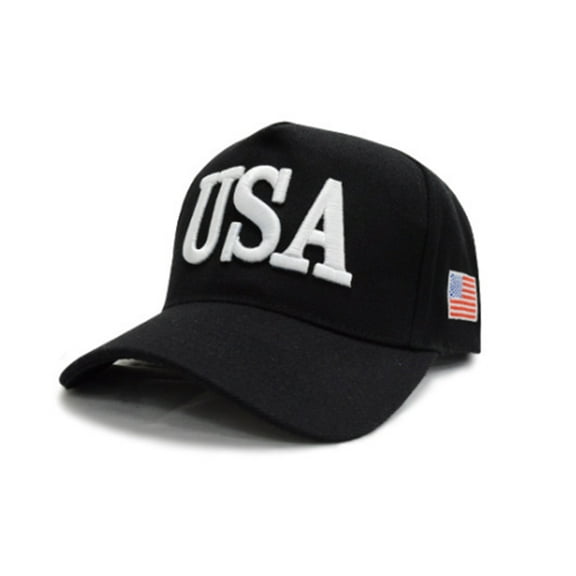 ZPAQI Baseball Cap Adjustable Size Outdoor Unisex USA American Flag Embroidery Hat