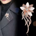 thumbnail image 2 of Broches de ramo de novia con flores elegantes para mujer, broches de ojo de gato de imitación, alfileres, 2 of 5