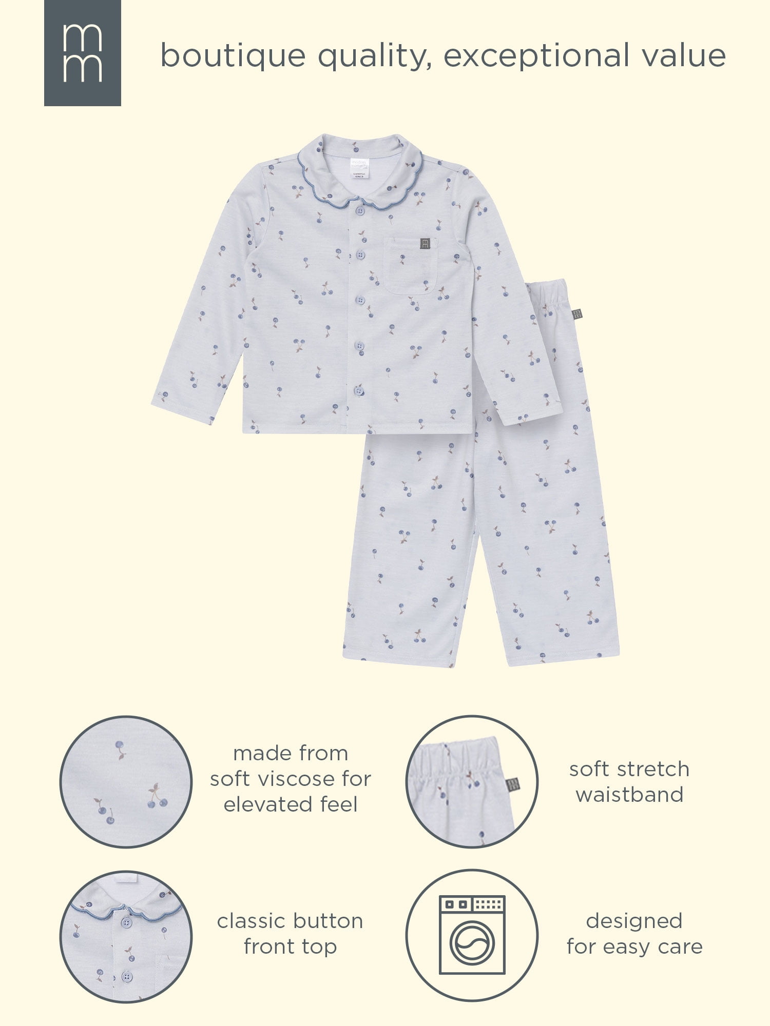 Modern Moments by Gerber Toddler Girl Coat Pajama Set, 2-Piece, Sizes 12 Months - 5T