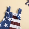 thumbnail image 6 of Douhoow Baby Boy Girl Stars Stripes Romper 4th of July Overalls Infant Summer Short Jumpsuits, 6 of 7