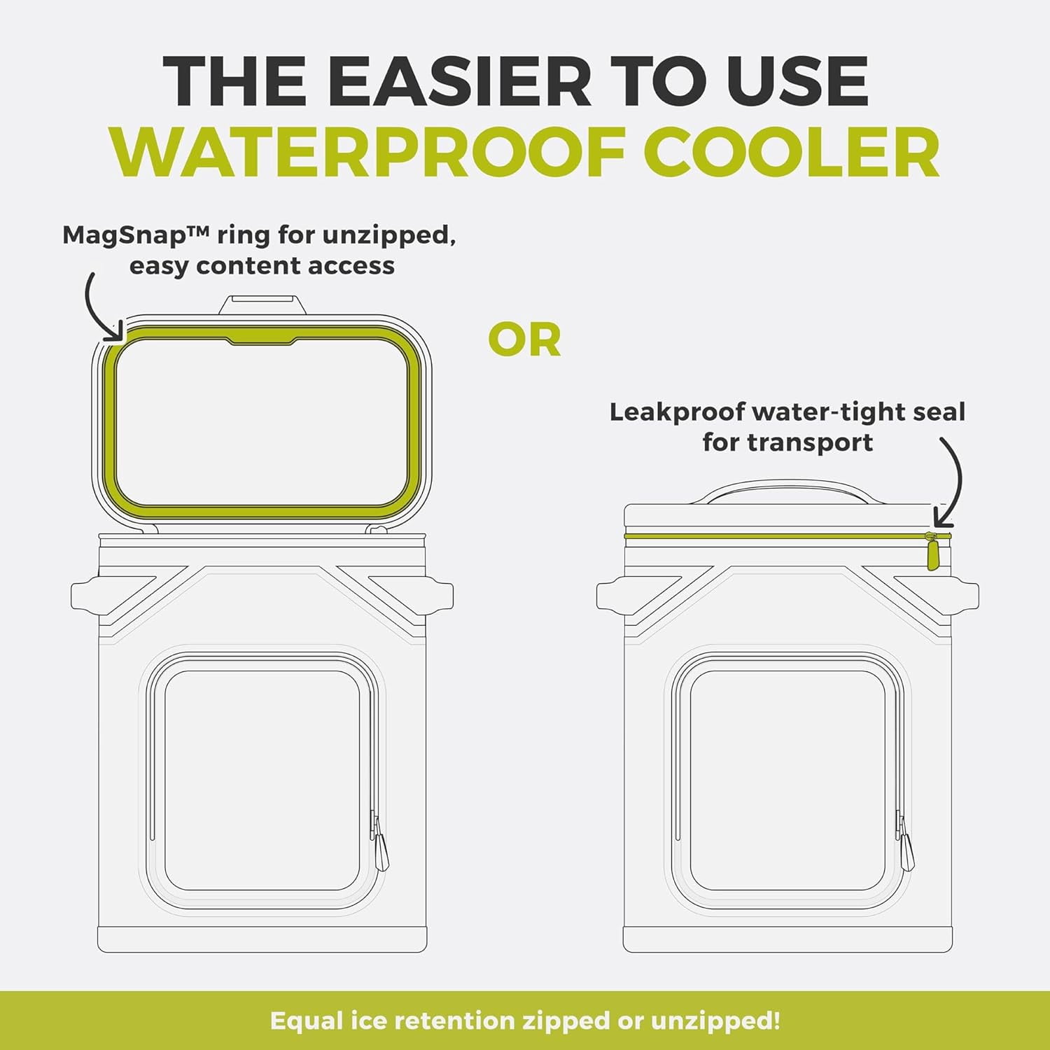 CORE 24 Can Climakeep Magnetic Soft Cooler, Leakproof Cooler, Waterproof Zipper, Navy
