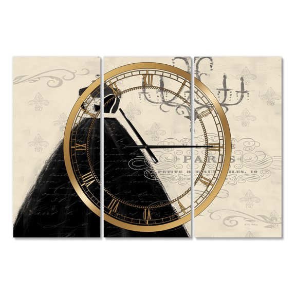Designart 'French chandeliers Couture IV' Traditional Wall Clock