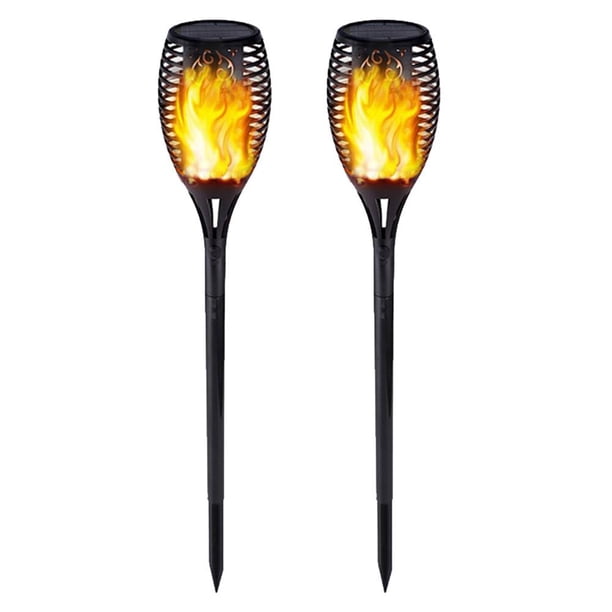 Kuymtek Lámpara de antorcha LED resistente al agua con luz de llama solar de 6 piezas (2xPurple + 2xBlue + 2xWarm) Kuymtek Iluminación del hogar multifuncional