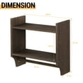 thumbnail image 3 of 2-Tier Wall-Mounted Bathroom Wooden Storage Rack With Hanging Towel Bar, 3 of 5