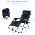 thumbnail image 5 of CHYVARY Oversized Zero Gravity Patio Reclining Padded Lounge Chair with an Adjustable Headrest and a Side Tray, Navy Blue, 5 of 9