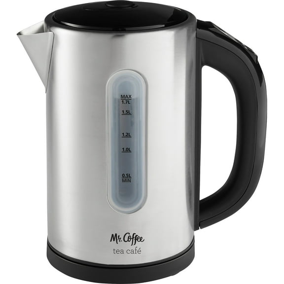 Mr. Coffee 1.7 Liter Digital Electric Kettle, Brushed Stainless Steel