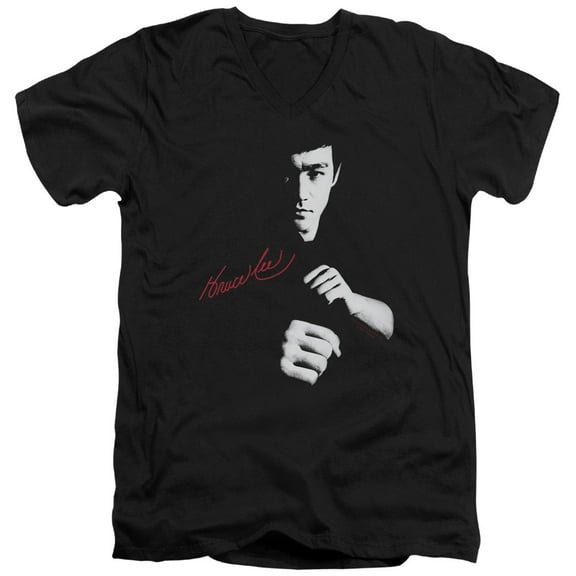 Bruce Lee - The Dragon Awaits - Slim Fit V Neck Shirt - XX-Large