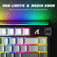 thumbnail image 4 of ATTACK SHARK R85 HE Wired Mechanical Gaming Keyboard Custom RGB Lightbox Rapid Trigger 8KHz Polling Rate 0.005mm RT Accuracy Hall Effect Magnetic Switch Driver for PC ,Black Gradient, 4 of 11