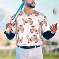 thumbnail image 5 of Lsque Dachshund Dog Puppy Pattern Mens Polo Golf Shirts Funny Graphics Shorts Sleeve Button Shirts Baseball T-shirt-Medium, 5 of 7