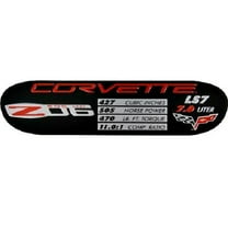 C6 ZO6 Corvette Spec Data ID Metal Plate Emblem LS7 505HP 06-13 Z06