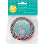 WILTON Easter Bunny Foil Baking Cups / Cupcake Liners - Pack of 24