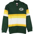 thumbnail image 1 of Mitchell & Ness suéter de punto con rayas delanteras para hombre, verde, grande, 1 of 2