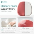 thumbnail image 6 of Florich Seat Cushion and Lumbar Support Pillow for Office Chair Car, Ergonomic Memory Foam Back Support for Office Gaming Chair Driving Seat Wheelchair, Relieves Neck, Back & Sciatica Pain, Red, 6 of 7