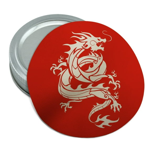 Tribal Dragon Asian Round Rubber Non-Slip Jar Gripper Lid Opener