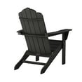 thumbnail image 6 of LuXeo Marina Outdoor Traditional Plastic Adirondack Chair in Black, 6 of 8
