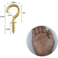 thumbnail image 2 of Ziediop Brass Plated Ceiling Hooks, 0.83inch, 60 Pack, Rust-Resistant Hardware Hooks, 2 of 4