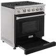 thumbnail image 2 of KOSTCH 30-in 5 Burners 4.55 Cu. Ft Convection Oven 110V Freestanding Liquid Propane Gas Range ( Black ), 2 of 7