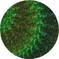 thumbnail image 1 of Ahgly Company Machine Washable Indoor Round Transitional Dark Forest Green Area Rugs, 6' Round, 1 of 7