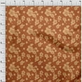 thumbnail image 3 of oneOone Cotton Jersey Rust Brown Fabric Artistic Flower Craft Projects Decor Fabric Printed By The Yard 58 Inches Wide, 3 of 4