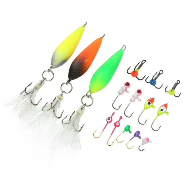 Ice Fishing Jig Head Hooks, Fishing Tackle Stainless Steel Ice Fishing Jigs  Kit For Trout For Saltwater 