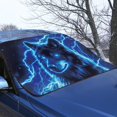 thumbnail image 3 of Xoenoiee Blue Wolf Lightning Print Car Windshield Cover for Ice and Snow, Windshield Snow Cover for SUV Truck Sedan, Car Frost Shield Snow Cover Automotive Winter Accessories, 3 of 7