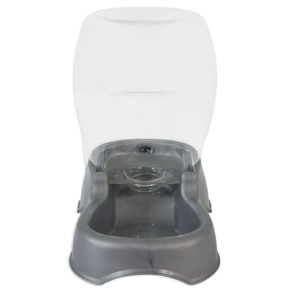 Petmate Pet Caf? Automatic Water Dispenser Bowl, Gray, 0.75 Gallon