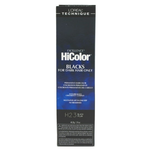 Loreal Excel Hicolor H23 Tube Black Plum 1.74Oz (2 Pack)