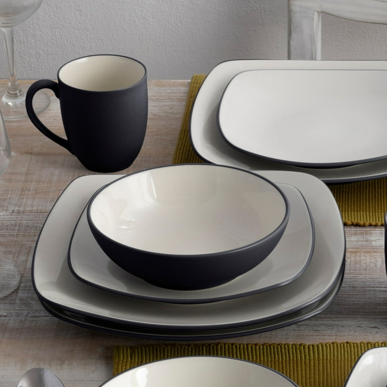Noritake Colorwave Graphite 4-Piece Square Place Setting