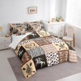 thumbnail image 3 of Homewish Teens Rustic Farmhouse Twin Bedding Sets 7-Piece, Cowgirl Cowboy Bedding Comforter Set, Stripes Abstract Patchwork Reversible Sheet Sets, Luxury Bedroom Decor, 3 of 7