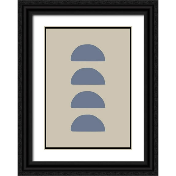 Artographie Studio 18x24 Black Ornate Wood Framed with Double Matting Museum Art Print Titled - Organic Shapes 06