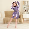 thumbnail image 3 of FORMRS Kids Bathrobe Unisex Hooded Robe Toddler Pajamas Sleepwear, Size 7-9T, Halloween Black Cat, 3 of 7