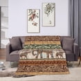 thumbnail image 5 of Lotus Elephants Throw Blanket Lightweight Warm Flannel Fleece Blankets Cozy Soft Air Conditioning Blanket Gift for Women Men Girls Boys 60"x50", 5 of 6