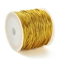 thumbnail image 4 of 1 roll Polyester & Rubber Elastic Cord Round golden 1mm 21.87 Yards(20m)/Roll, 4 of 8
