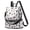 Mushroom and Sprig White Pattern, variant on Mushroom and Psychedelic Black Fashion Backpack, Convertible Shoulder Bag with Side Bottle Pockets & Convertible Strap, Large Capacity Gifts for Women Casual Use