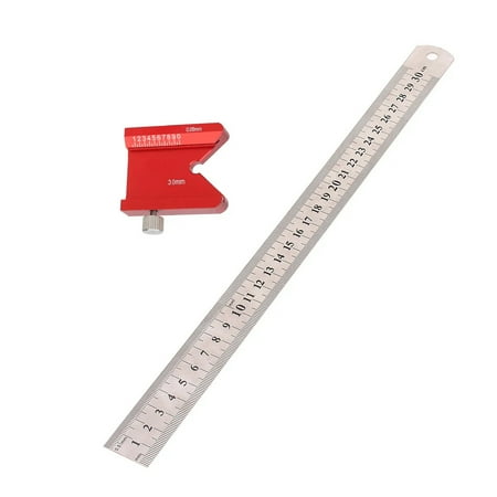 

2024 Woodworking Layout Tool 45 90 Degree Angle Ruler 300mm Metal Measuring Ruler with Limit Block Nut Adjustment