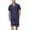Navy, variant on ANLIQI Men's 100% Cotton Pajamas Set Summer Short Set Button Down Sleepwear Soft Loungewear with Pockets (Blue L)