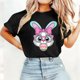 thumbnail image 3 of Camisetas de Manga Larga de las Mujeres Pascua Impresión Cuello Redondo Suelto Casual Suave Poliéster Primavera Verano Vacaciones Suéter Tops, 3 of 8