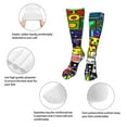 thumbnail image 5 of Saiise Geometry Dash Funny Socks Men Women Boys Kids Adults Novelty Graphic 20in stockings Crazy Design Casual Dress Socks for Sports,Running,Travel, 5 of 6