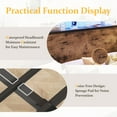 thumbnail image 4 of Fluest Twin Bed Frame with 2-Tier Storage Headboard, USB Port and LED Light, 4 Storage Drawers, Brown, 4 of 7