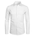thumbnail image 2 of Men's Slim Fit Long Sleeve Button Down Wrinkle Resistant Premium Dress Shirt, 2 of 9