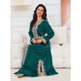 thumbnail image 3 of Longue robe Dorée de Style Moyen-Orient Musulman Jupe Élégante (Vert, M), 3 of 5