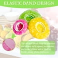 thumbnail image 5 of ACDANC Elastic Food Storage Covers,Reusable Stretch Plastic Wrap Bowl Covers,60Pcs Colorful Plastic Kitchen Storage Lids Elastic Alternative to Foil for Family Outdoor Picnic (3 Size), 5 of 12