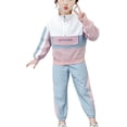 thumbnail image 2 of Guardurnaity Traje deportivo para niña de 2 uds., traje de manga larga con cremallera y letras para niños, ropa de dibujos animados para niños, conjuntos de ropa Rosa ciento cincuenta, 2 of 6